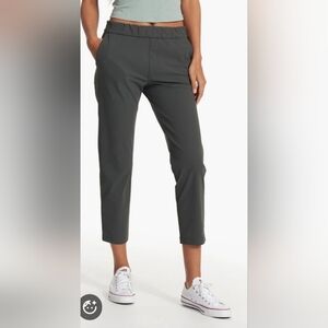 Womans Vuori Miles Ankle Pant Size S Gray Athletic Elastic Waist